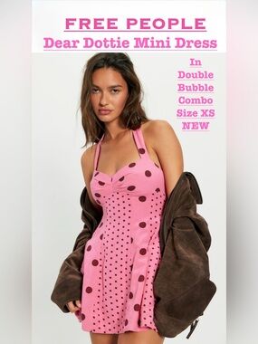SOLD Free People “Dear Dottie” Mini Dress in Double Bubble Combo Size XS SOLD